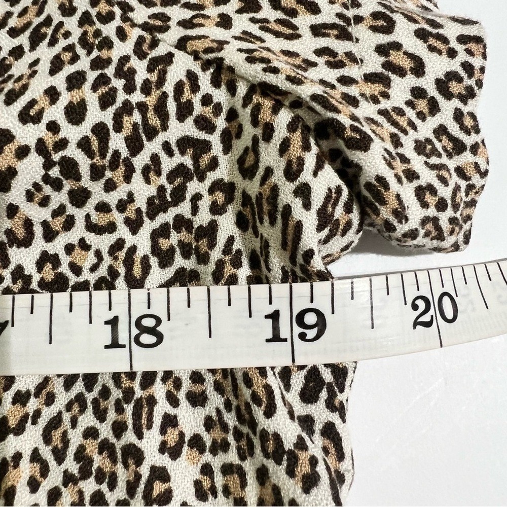 Jenni Kayne Leopard Print Viscose Shift T-Shirt Dress Size M - Picture 9 of 13
